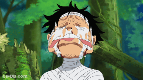 Cartoon Character With Bandages Crying GIF