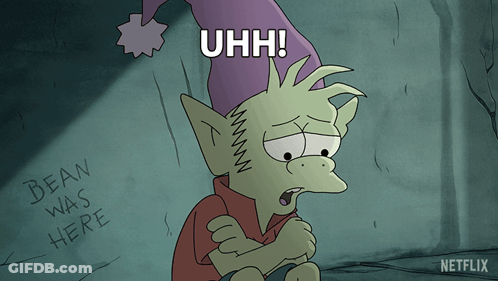 Cartoon Character With Bean Was Here On Wall GIF