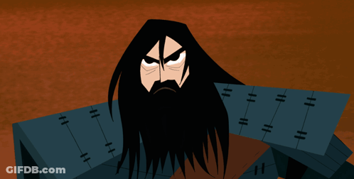 Cartoon Character With Beard And Blue Armor GIF