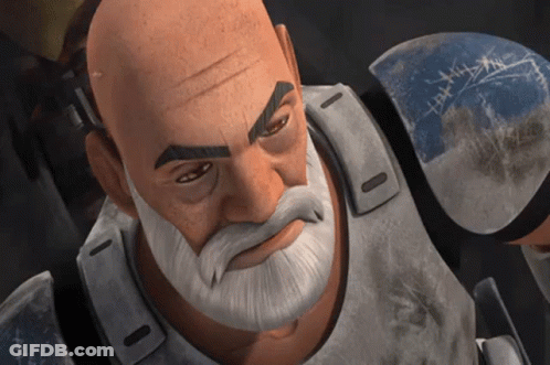 Cartoon Character With Beard And Gray Vest GIF