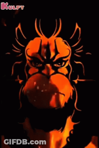 Cartoon Character With Beard And Horns GIF