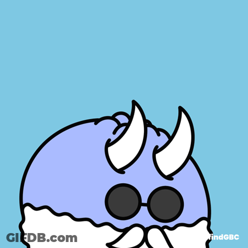 Cartoon Character With Beard And Horns LFG GIF