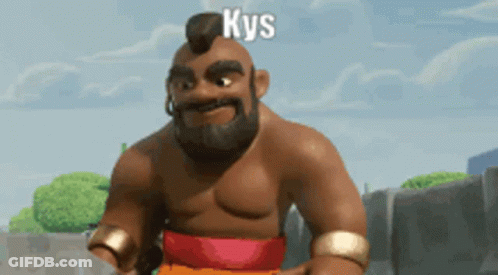 Cartoon Character With Beard And Mohawk GIF