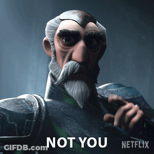 Cartoon Character With Beard And Netflix Logo GIF