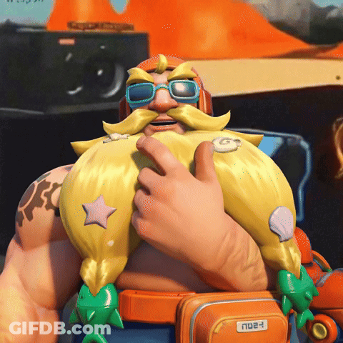 Cartoon Character With Beard And No24 Backpack GIF