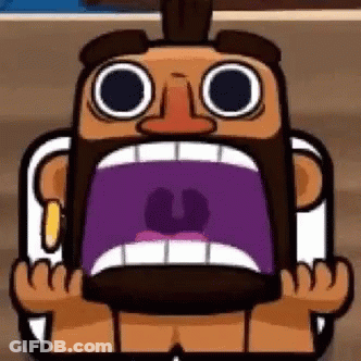 Cartoon Character With Beard And Purple Mouth On Toilet GIF