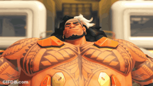 Cartoon Character With Beard And Tattoos GIF