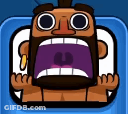 Cartoon Character With Beard Screaming Purple Mouth And Teeth GIF