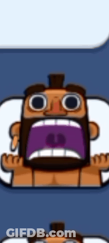 Cartoon Character With Beard Screaming Purple Mouth GIF