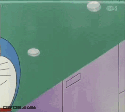 Cartoon Character With Bell And Number 2 GIF