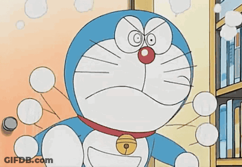 Cartoon Character With Bell Making Funny Face GIF