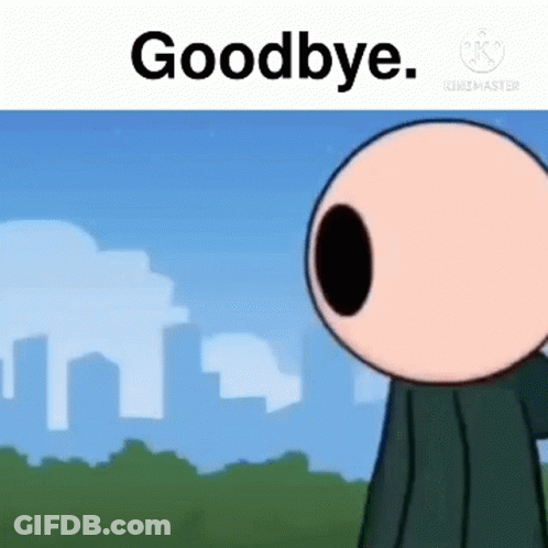 Cartoon Character With Big Eye Saying Goodbye GIF