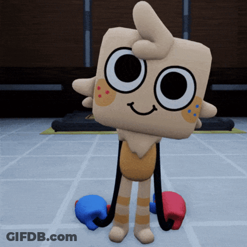 Cartoon Character With Big Eyes And Nose GIF