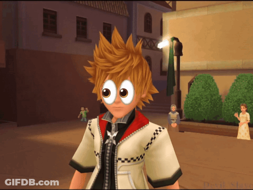 Cartoon Character With Big Eyes And White Shirt GIF