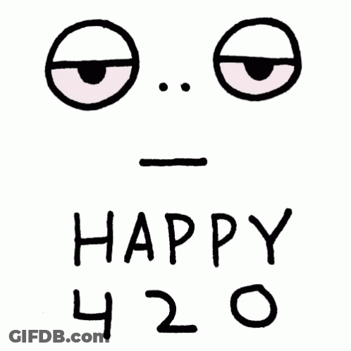 Cartoon Character With Big Eyes On Green Background GIF