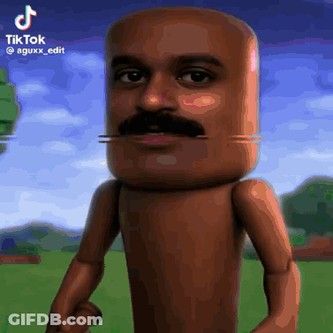 Cartoon Character With Big Head And Mustache GIF