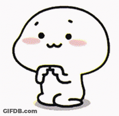 Cartoon Character With Big Head Standing On Knees GIF