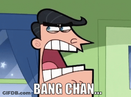 Cartoon Character With Big Mouth Saying Bang Chan GIF