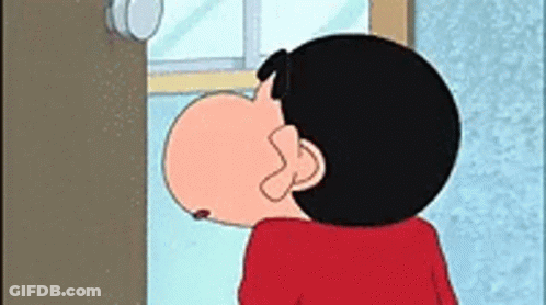 Cartoon Character With Big Nose At Window GIF