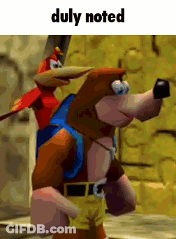 Cartoon Character With Bird And Duly Noted GIF