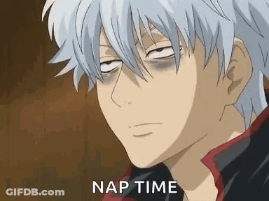 Cartoon Character With Black Eye Saying Nap Time GIF