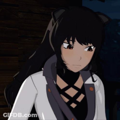 Cartoon Character With Black Hair And White Jacket Close Up GIF