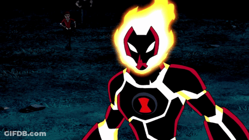 Cartoon Character With Black Widow Emblem GIF