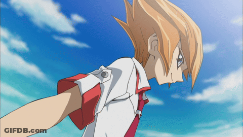 Cartoon Character With Blonde Hair And Red Tie GIF
