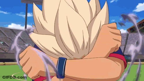 Cartoon Character With Blonde Hair And Watch GIF