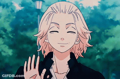Cartoon Character With Blonde Hair Waving GIF
