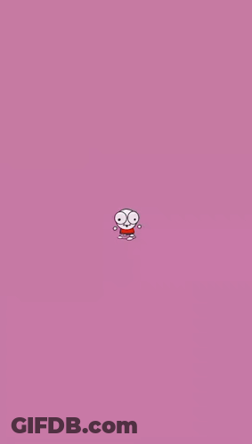 Cartoon Character With Blue Body And Eyes GIF