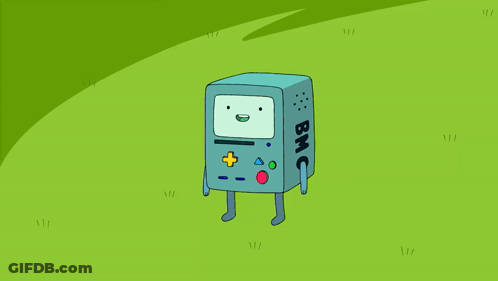 Cartoon Character With Blue Box On Head GIF