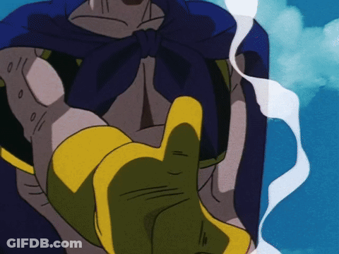 Cartoon Character With Blue Cape And Yellow Glove GIF