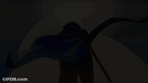 Cartoon Character With Blue Cape Covering Head GIF