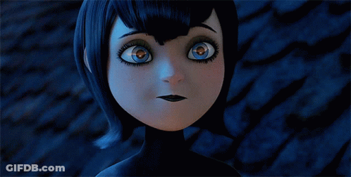 Cartoon Character With Blue Eyes And Black Hair GIF