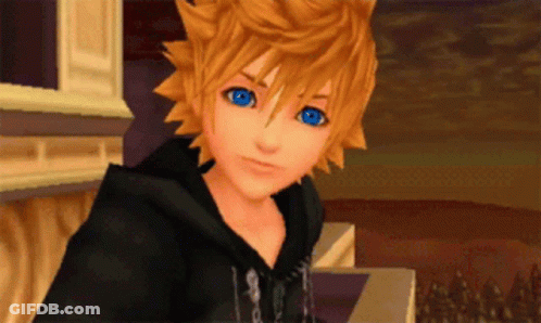 Cartoon Character With Blue Eyes And Yellow Hair GIF