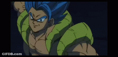 Cartoon Character With Blue Hair And Lightning GIF