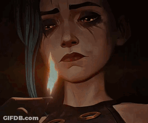 Cartoon Character With Blue Hair And Red Eyes GIF