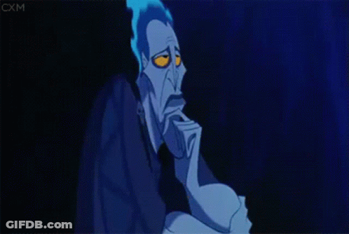 Cartoon Character With Blue Hair And Yellow Eyes GIF