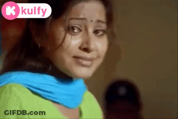 Cartoon Character With Blue Hair Crying Eyes Closed GIF