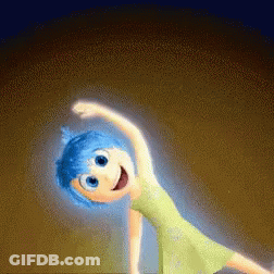 Cartoon Character With Blue Hair Doing Yoga Pose GIF