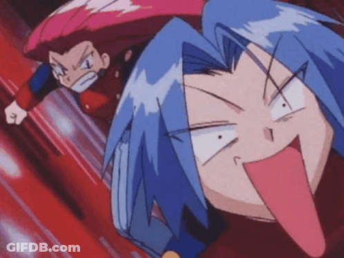 Cartoon Character With Blue Hair Making Funny Face GIF