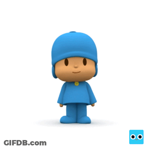 Cartoon Character With Blue Hat And Blue Shirt GIF
