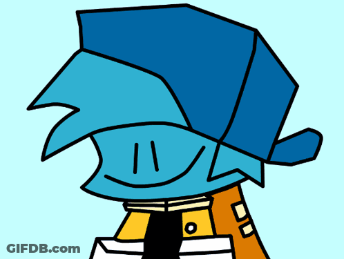 Cartoon Character With Blue Hat And Yellow Jacket GIF