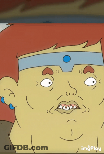 Cartoon Character With Blue Headband GIF