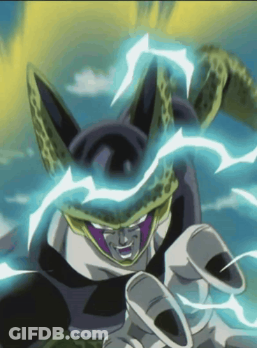 Cartoon Character With Blue Lightning Bolt GIF