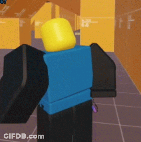 Cartoon Character With Blue Shirt And Yellow Head GIF
