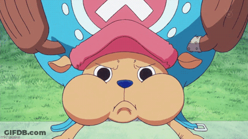 Cartoon Character With Blue X Hat GIF