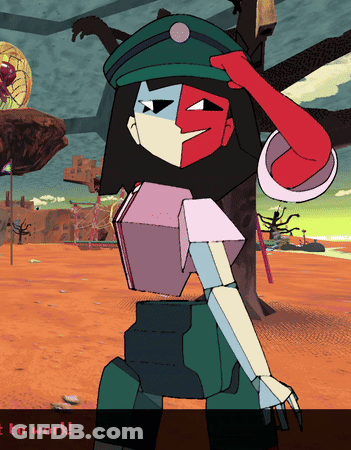 Cartoon Character With Book Saying I'm To Work GIF