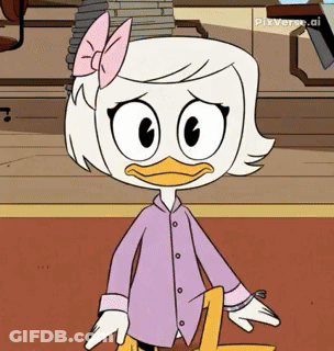 Cartoon Character With Bow On Head GIF